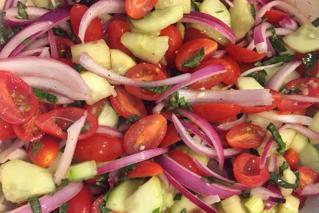 Marinated Cucumber Tomato And Onion Salad Recipesdeal