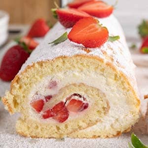 Strawberries & Cream Cake Roll